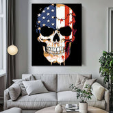 Paint by Numbers Skull USA America